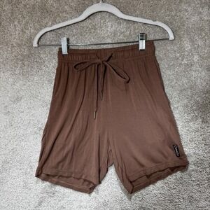 Comfrt Brown Lounge Shorts Drawstring Rayon Spandex Soft Casual XS